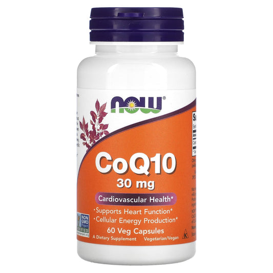 NOW Foods, CoQ10, 30 mg, 60 Veg Capsules - Medaid