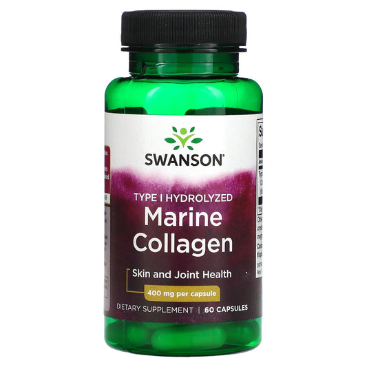 Swanson, Marine Collagen, 400 mg, 60 Capsules - Medaid