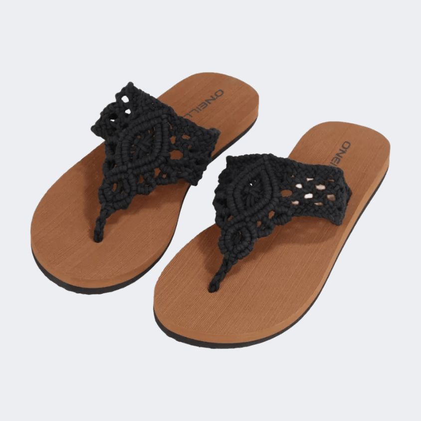 Oneill Ditsy Crochet Women Beach Slippers Black - Medaid International
