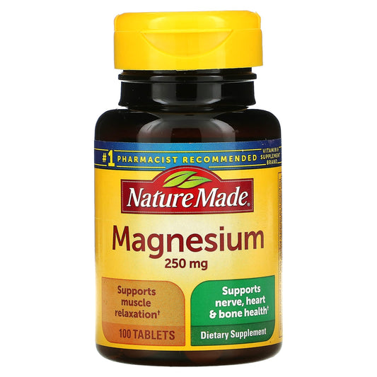 Nature Made, Magnesium, 250 mg, 100 Tablets - Medaid