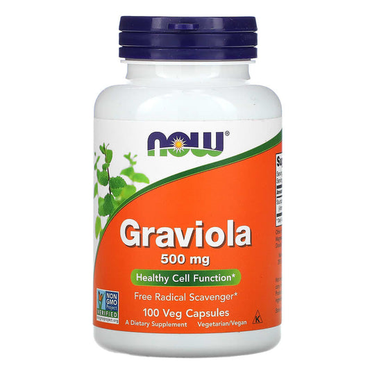 NOW Foods, Graviola, 500 mg, 100 Veg Capsules - Medaid