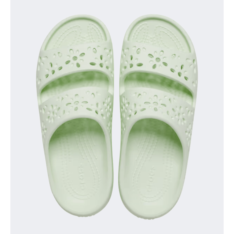 Crocs Classic Floral Cut Out Unisex Lifestyle Slippers Jade Tint - Medaid