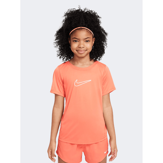 Nike One Fitted Girls Training T-Shirt Magic Ember - Medaid