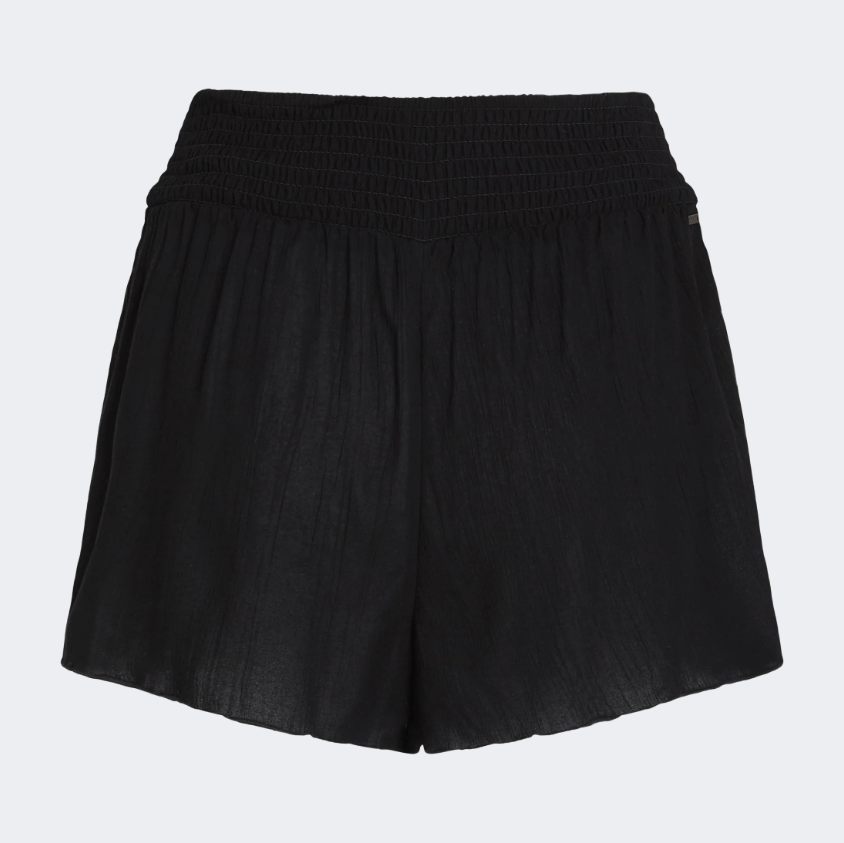Oneill Johnny Smocked Waist Women Beach Short Black - Medaid International