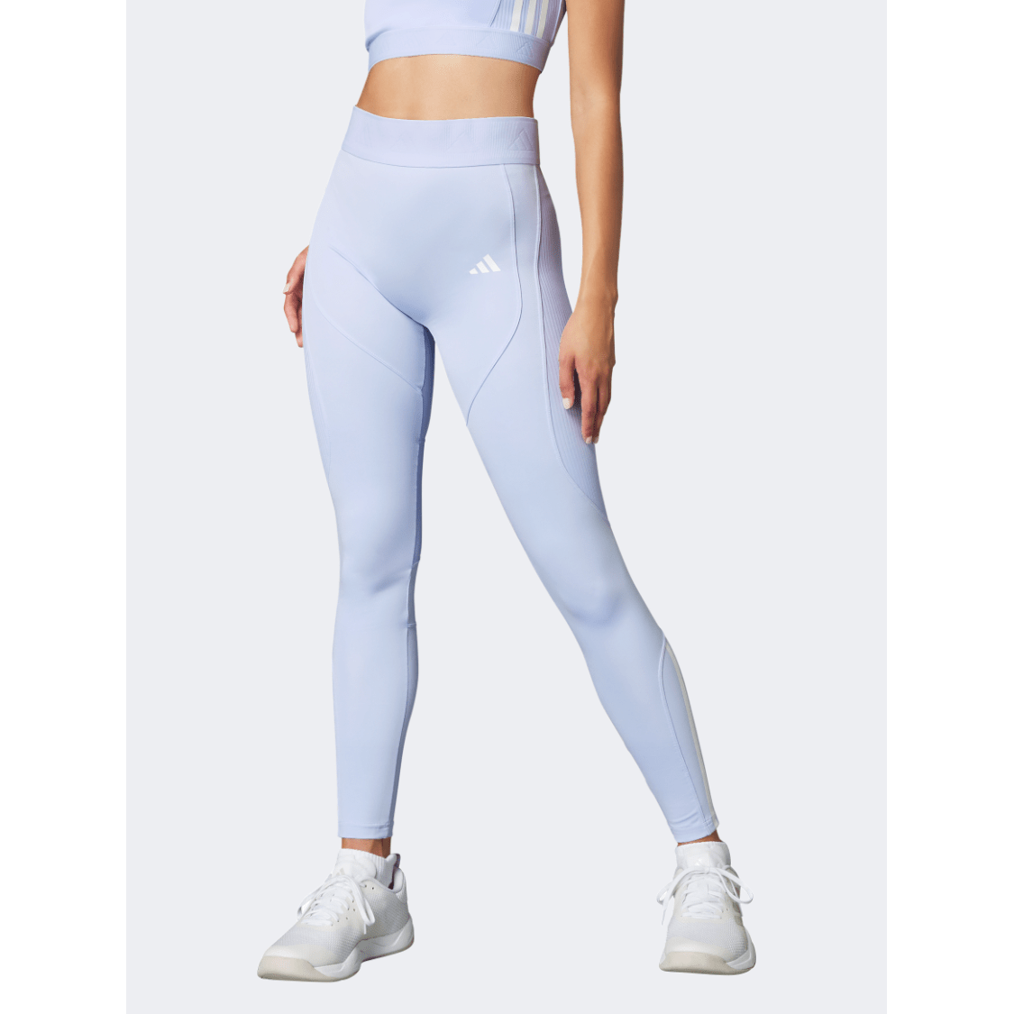 Adidas Hyperglam Ribbed Women Training Tight Violet Tone - Medaid