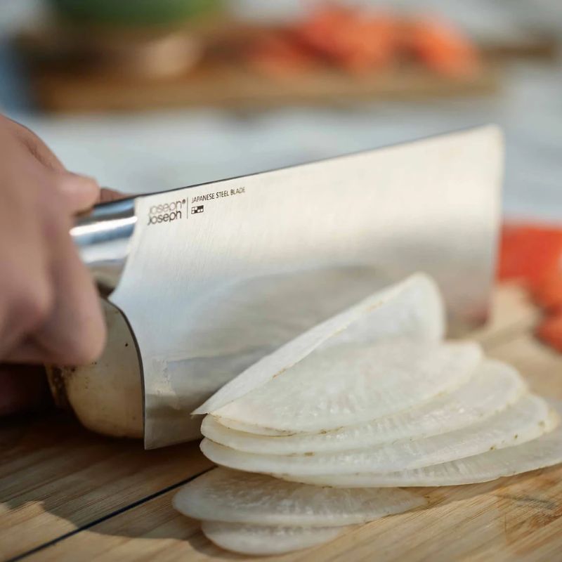 Joseph Joseph Elevate™ Fusion 5-piece Knife & Scissor Set with Beechwood Block - Medaid