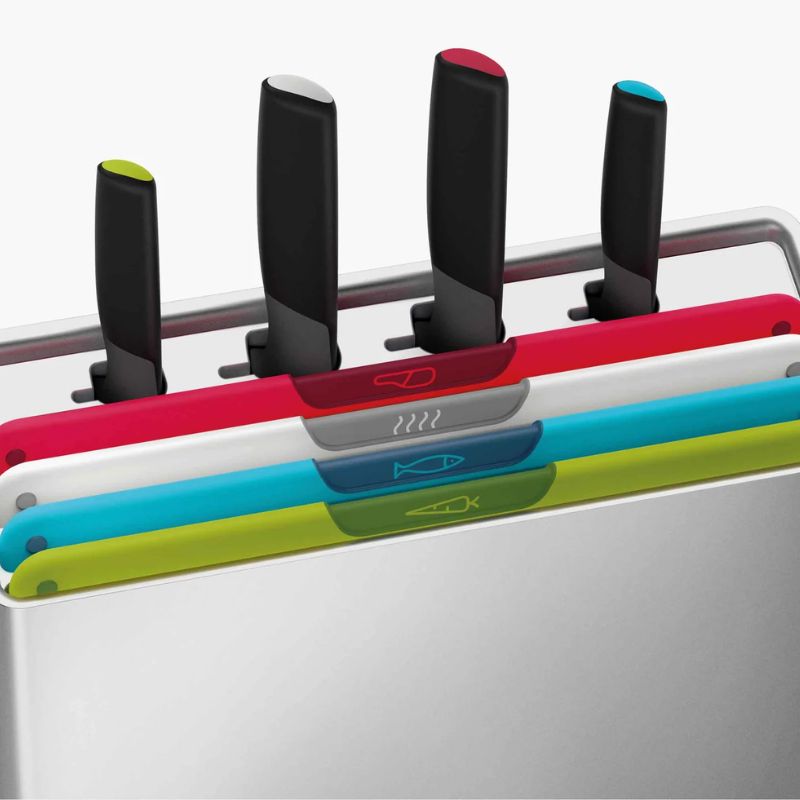 Joseph Joseph Folio™ Icon Plus Multicolour 8-piece Knife & Chopping Board Set - Medaid