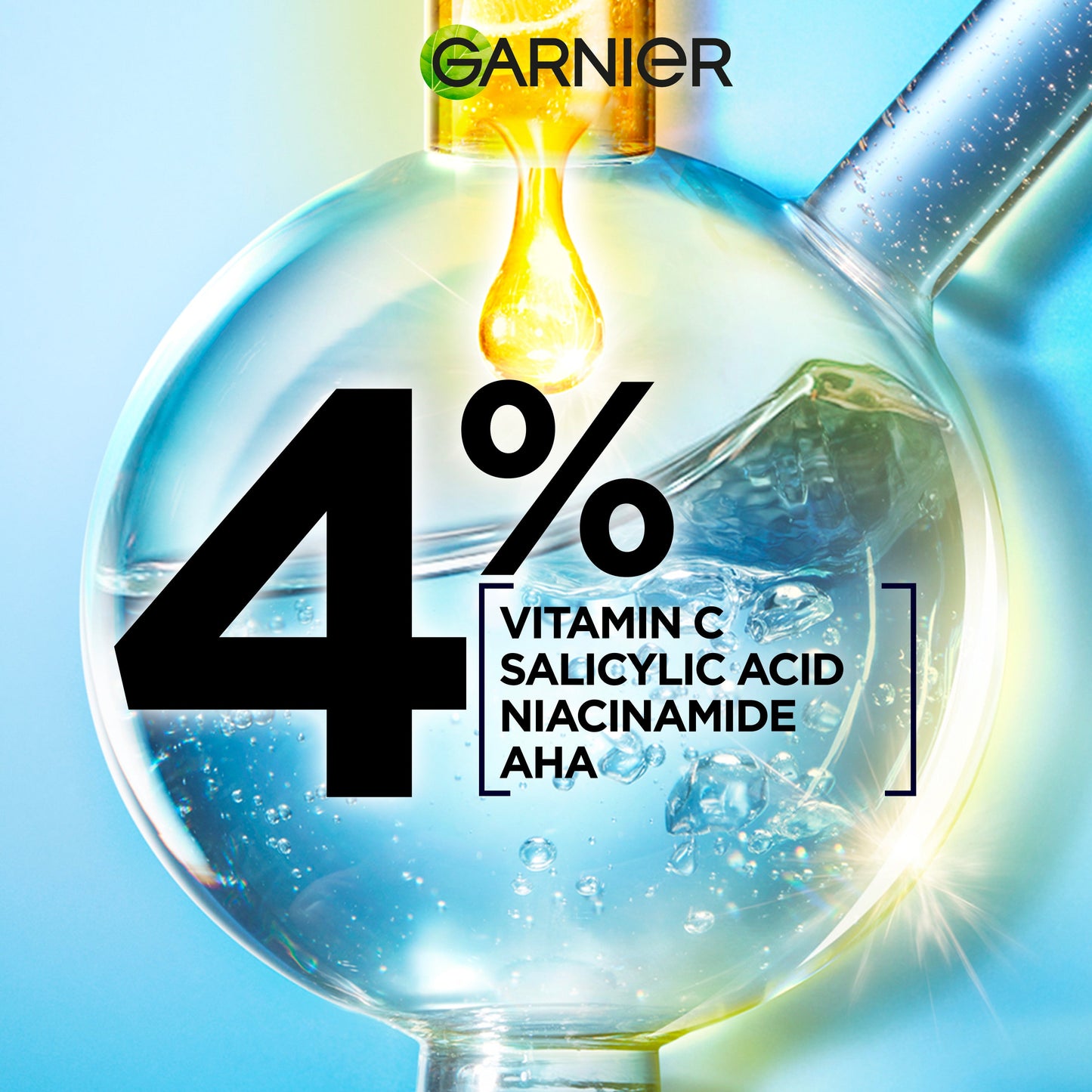 Garnier Fast Clear [4%] Salicylic Acid, Vitamin C, Niacinamide, AHA - Anti-Acne Treatment Booster Serum 30ml - Medaid