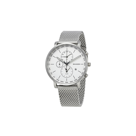Skagen Hagen Silver Dial World Time Men's Watch - Medaid