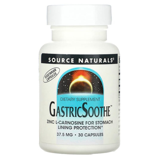 Source Naturals, GastricSoothe, zinc carnosine, 37.5 mg, 30 Capsules - Medaid