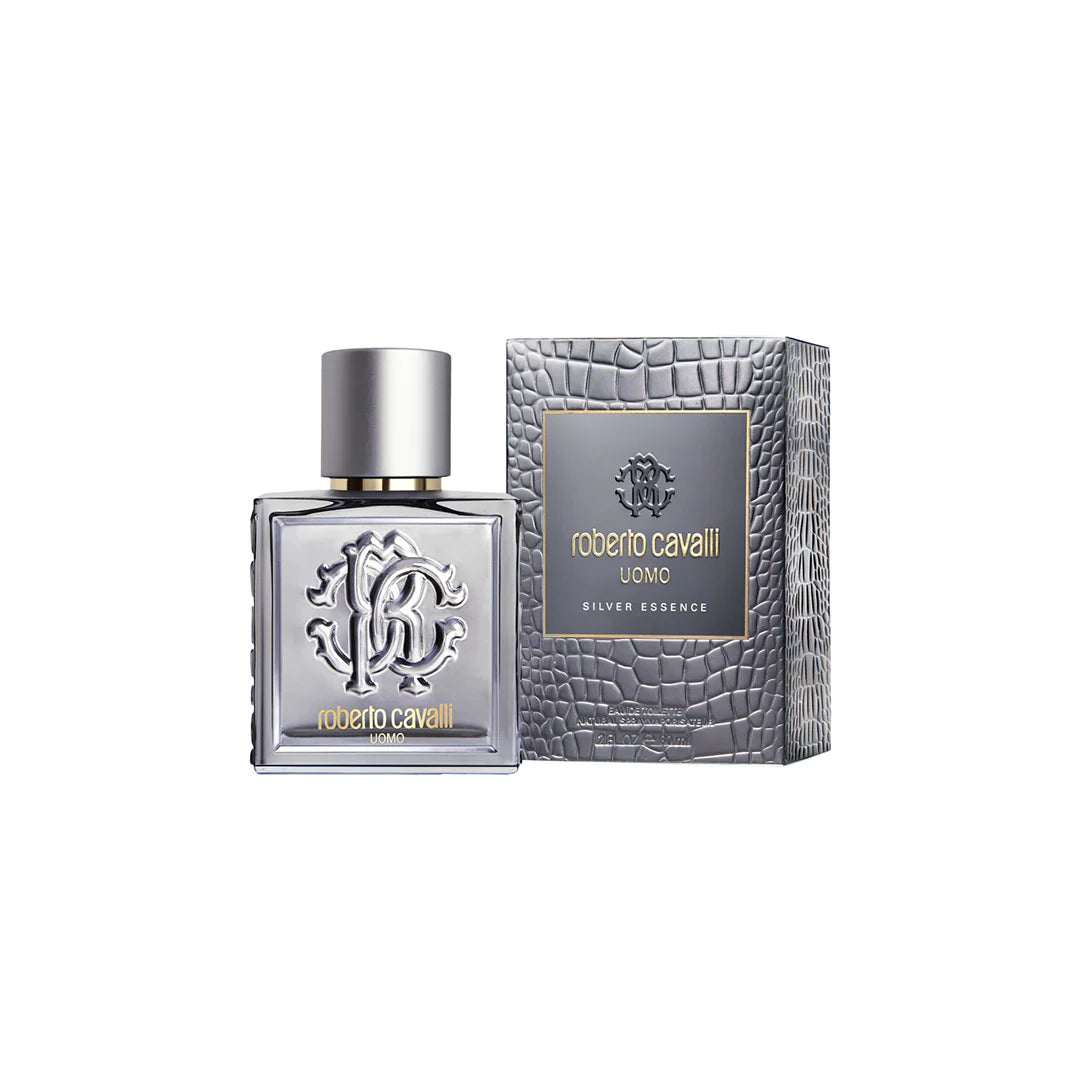 Roberto Cavalli Uomo Silver Essence Eau De Toilette For Men 60ml - Medaid