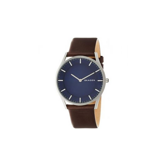 Skagen Holst Blue Dial Brown Leather Men's Watch - Medaid