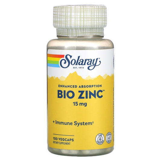 Solaray, Bio Zinc, 15 mg, 100 VegCaps - Medaid