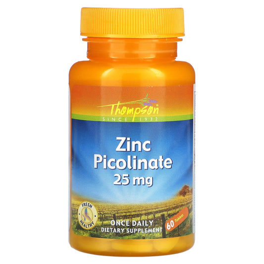 Thompson, Zinc Picolinate, 25 mg, 60 Tablets - Medaid