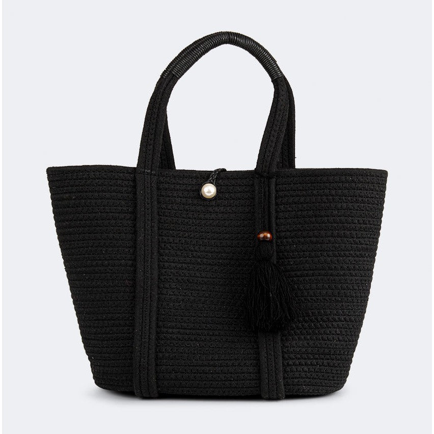 Oil And Gaz Chic Women Beach Bag Black - Medaid