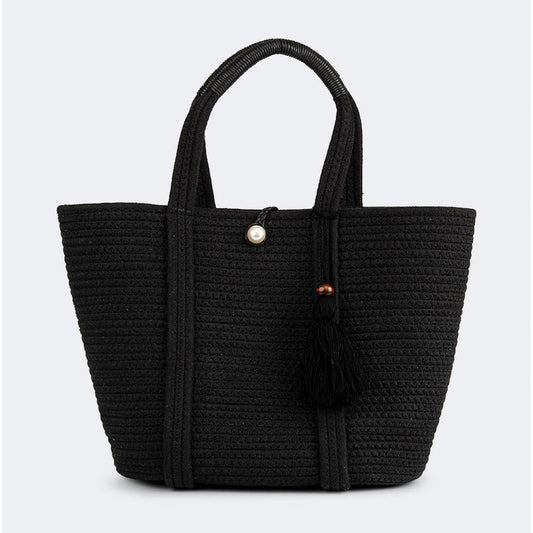 Oil And Gaz Chic Women Beach Bag Black - Medaid