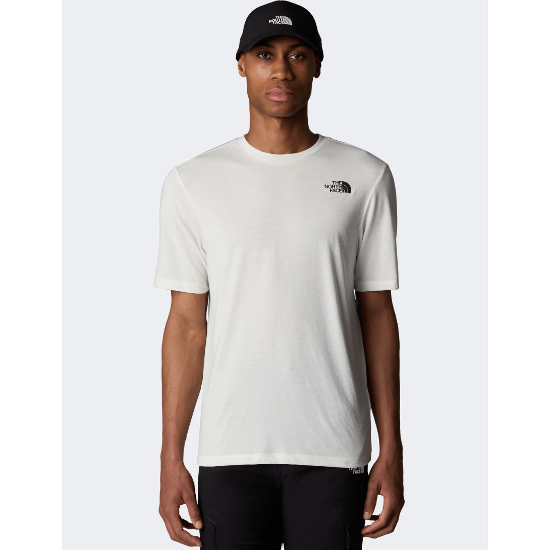 The North Face Foundation Mountains Faces Men Lifestyle T-Shirt White Dune - Medaid
