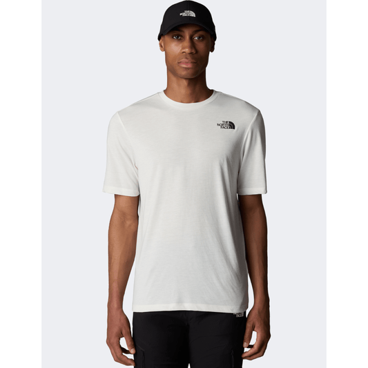 The North Face Foundation Mountains Faces Men Lifestyle T-Shirt White Dune - Medaid