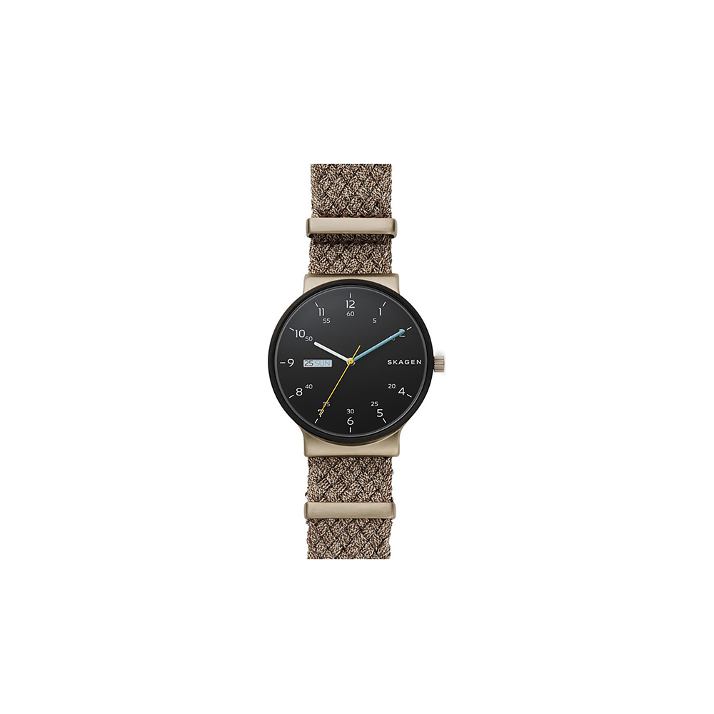 Skagen Ancher Brown Synthetic Strap - Medaid