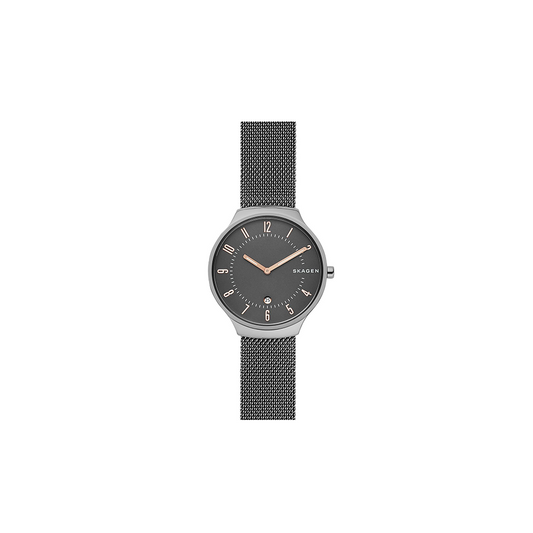 Skagen MEN'S GRENEN DARK GREY TITANIUM AND STEEL MESH - Medaid