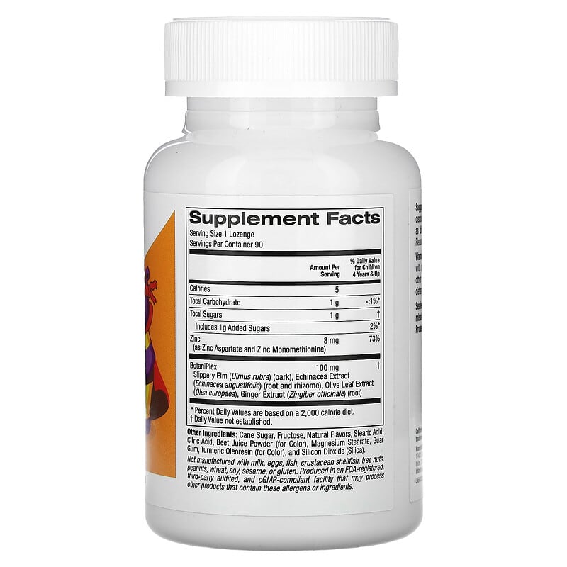 California Gold Nutrition, Zinc Plus Lozenge For Children, 90 Lozenges - Medaid