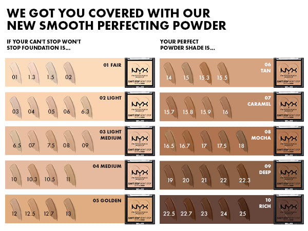 NYX CAN'T STOP WONT STOP Mattifying Compact Powder - Medaid