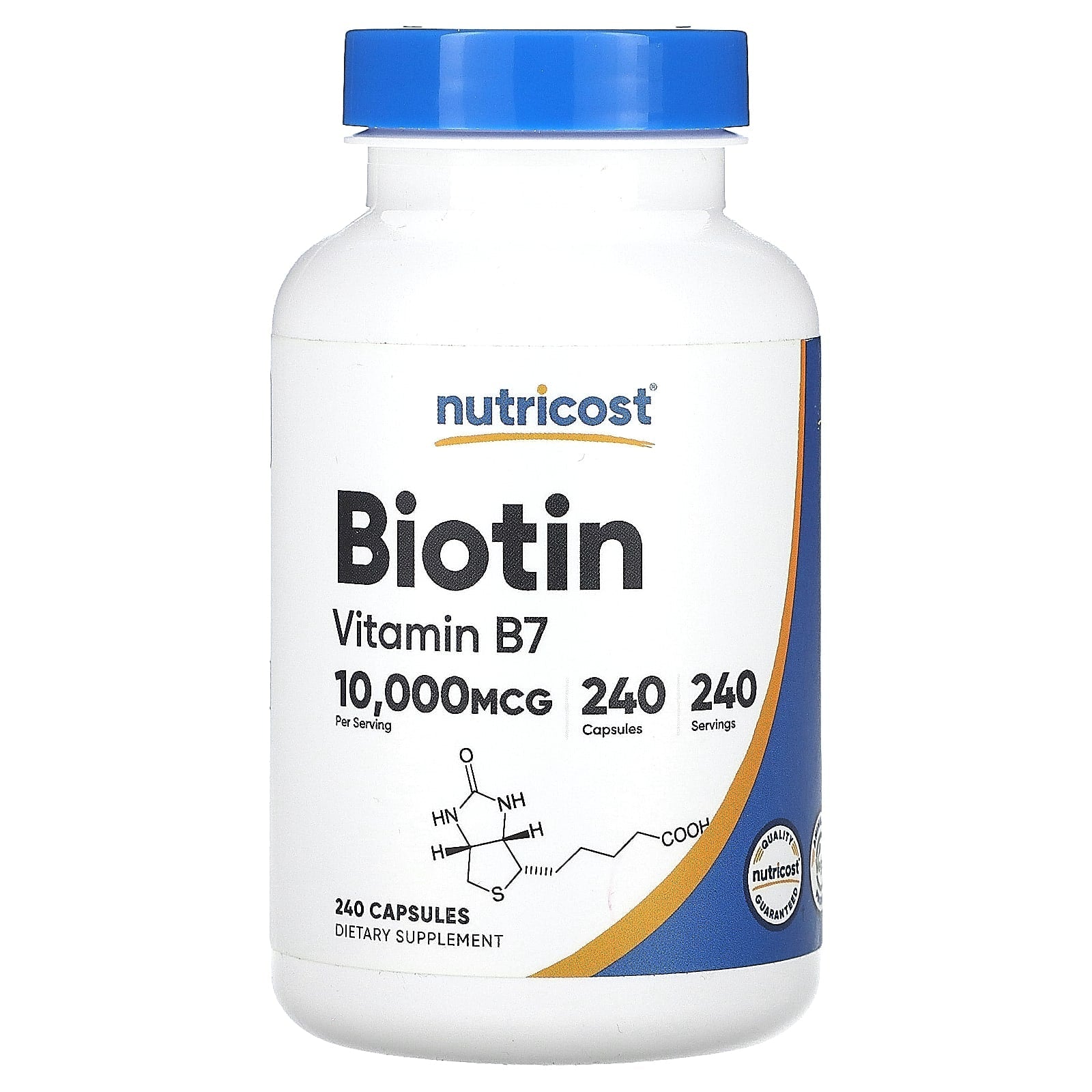 Nutricost, Biotin, 10,000 mcg, 240 Capsules - Medaid