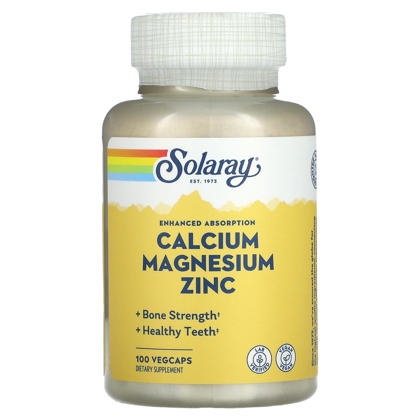 Solaray, Calcium Magnesium Zinc, 100 VegCaps - Medaid