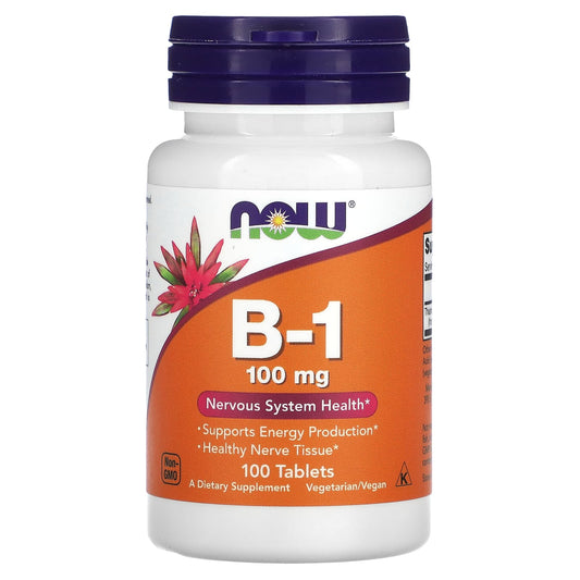 NOW Foods, B-1, 100 mg, 100 Tablets - Medaid