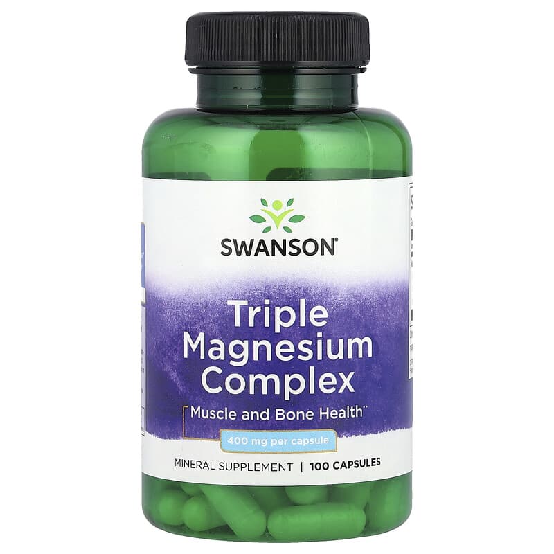 Swanson, Triple Magnesium Complex, 400 mg, 100 Capsules - Medaid