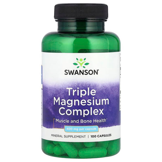 Swanson, Triple Magnesium Complex, 400 mg, 100 Capsules - Medaid