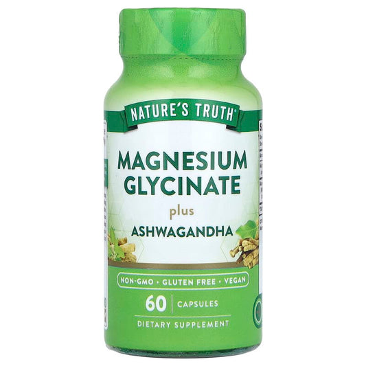 Nature's Truth, Magnesium Glycinate Plus Ashwagandha, 60 Capsules - Medaid