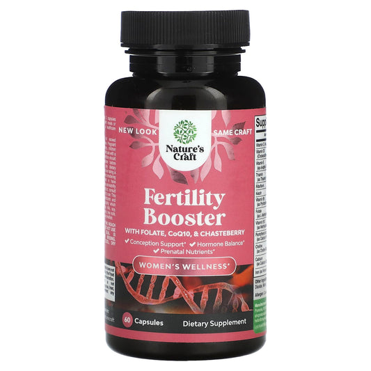 Nature's Craft, Women's Wellness, Fertility Booster with Folate, CoQ10, & Chasteberry, 60 Capsules - Medaid