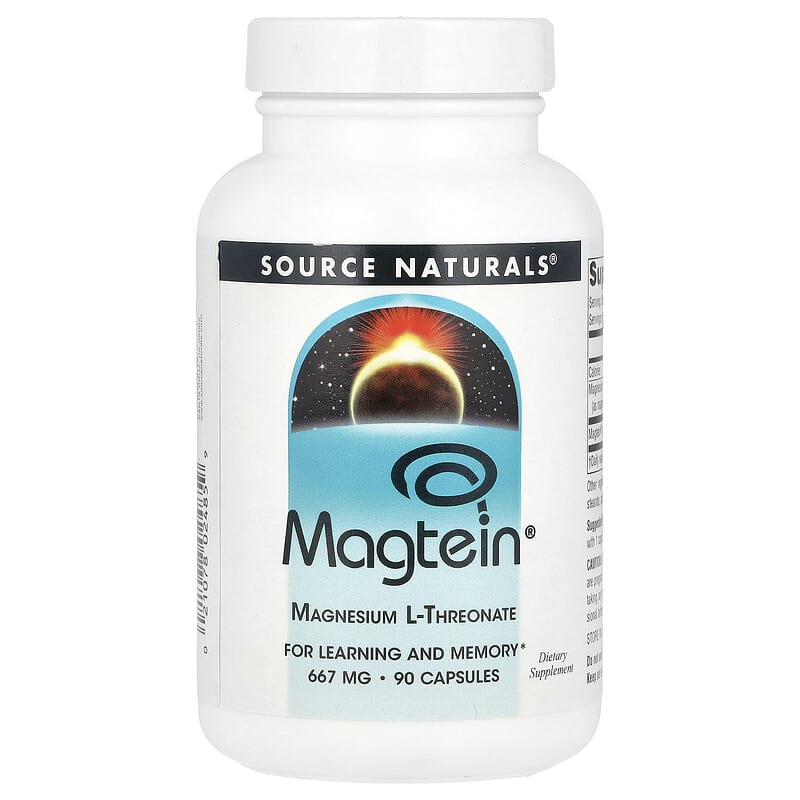 Source Naturals, Magtein, Magnesium L-Threonate, 90 Capsules - Medaid