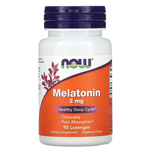 NOW Foods, Melatonin, 3 mg, 90 Lozenges - Medaid
