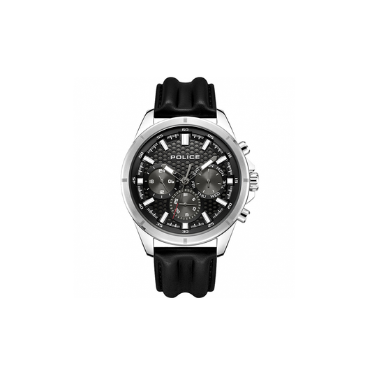 Police Malawi Stainless Steel Leather Watch PEWJF2204101 - Medaid