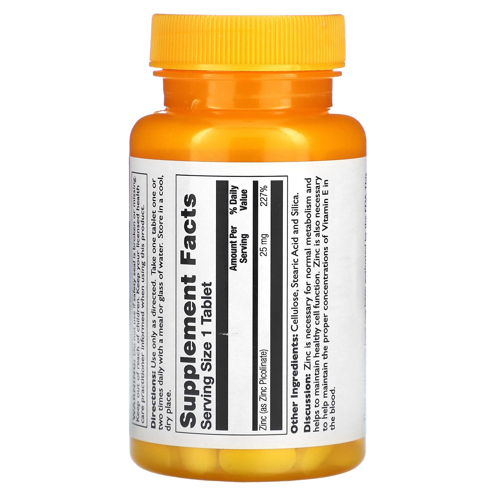 Thompson, Zinc Picolinate, 25 mg, 60 Tablets - Medaid