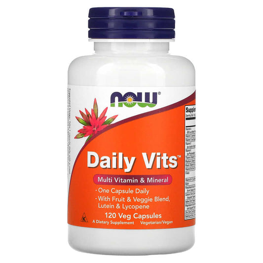 NOW Foods, Daily Vits, Multi Vitamin & Mineral, 120 Veg Capsules - Medaid