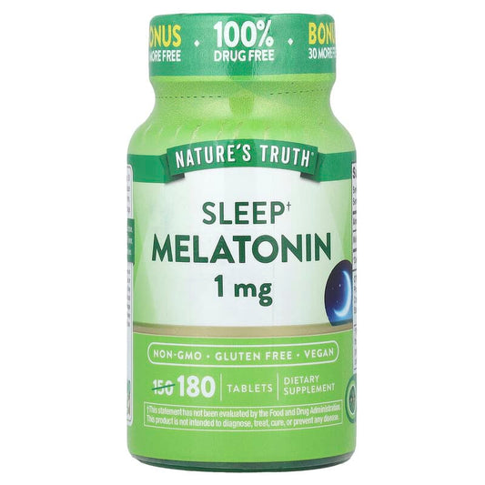 Nature's Truth, Sleep Melatonin, 1 mg, 180 Tablets - Medaid