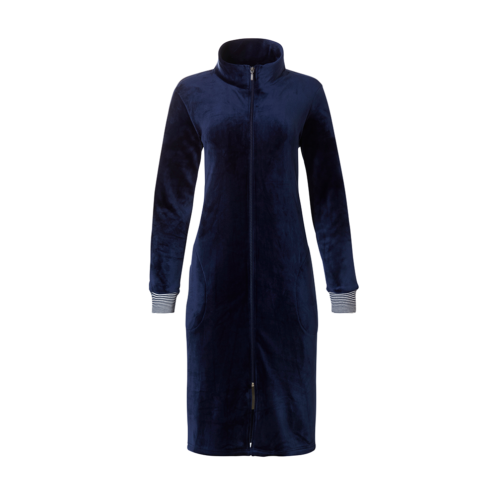 Pastunette Nightdress With Zipper Dark Blue 105cm - Medaid