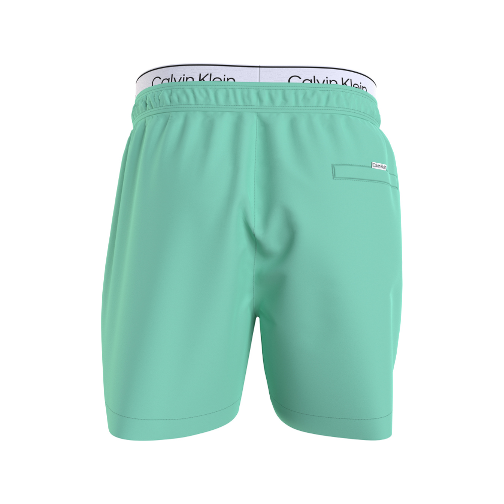 Calvin Klein Double Waistband Swim Shorts Aqua - Medaid International