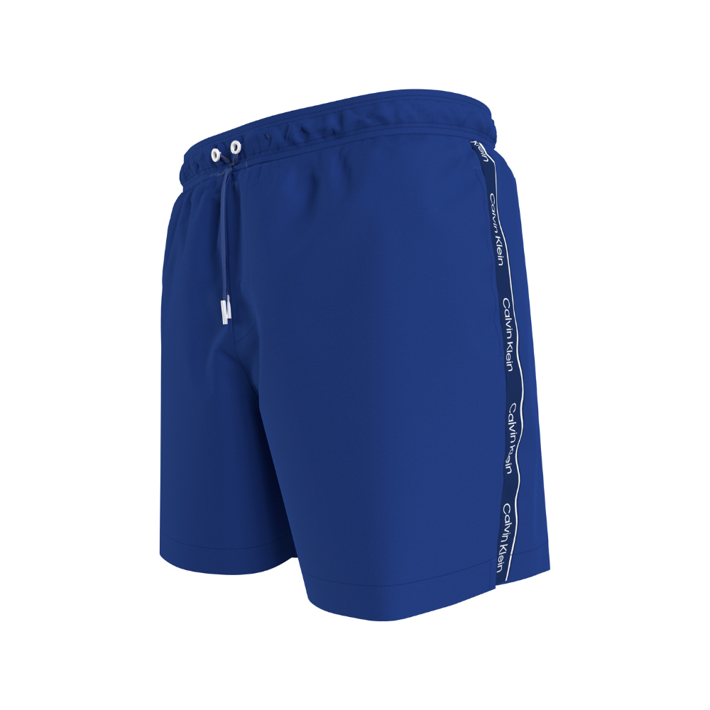 Calvin Klein Logo Tape Medium Drawstring Swim Shorts Dark Blue - Medaid International