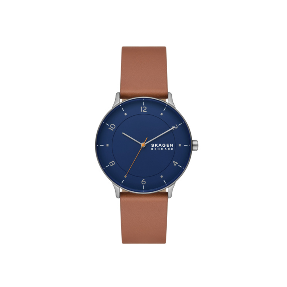 Skagen Riis Three-Hand Brown Leather Watch - Medaid