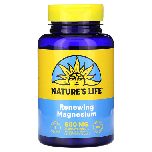 Nature's Life, Renewing Magnesium, 500 mg, 100 Vegcaps - Medaid