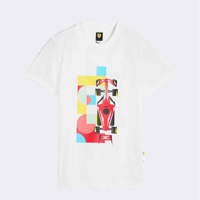 Puma Scuderia Ferrari Race Boys Lifestyle T-Shirt White - Medaid