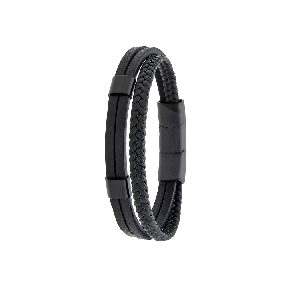 Polo Exchange Men Bracelet ST46-DSC0166 Black - Medaid