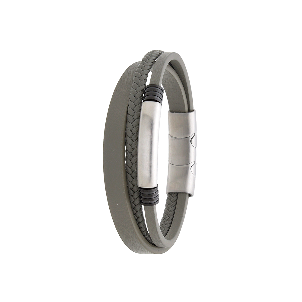 Polo Exchange Men Bracelet ST46-DSC0164 Grey - Medaid