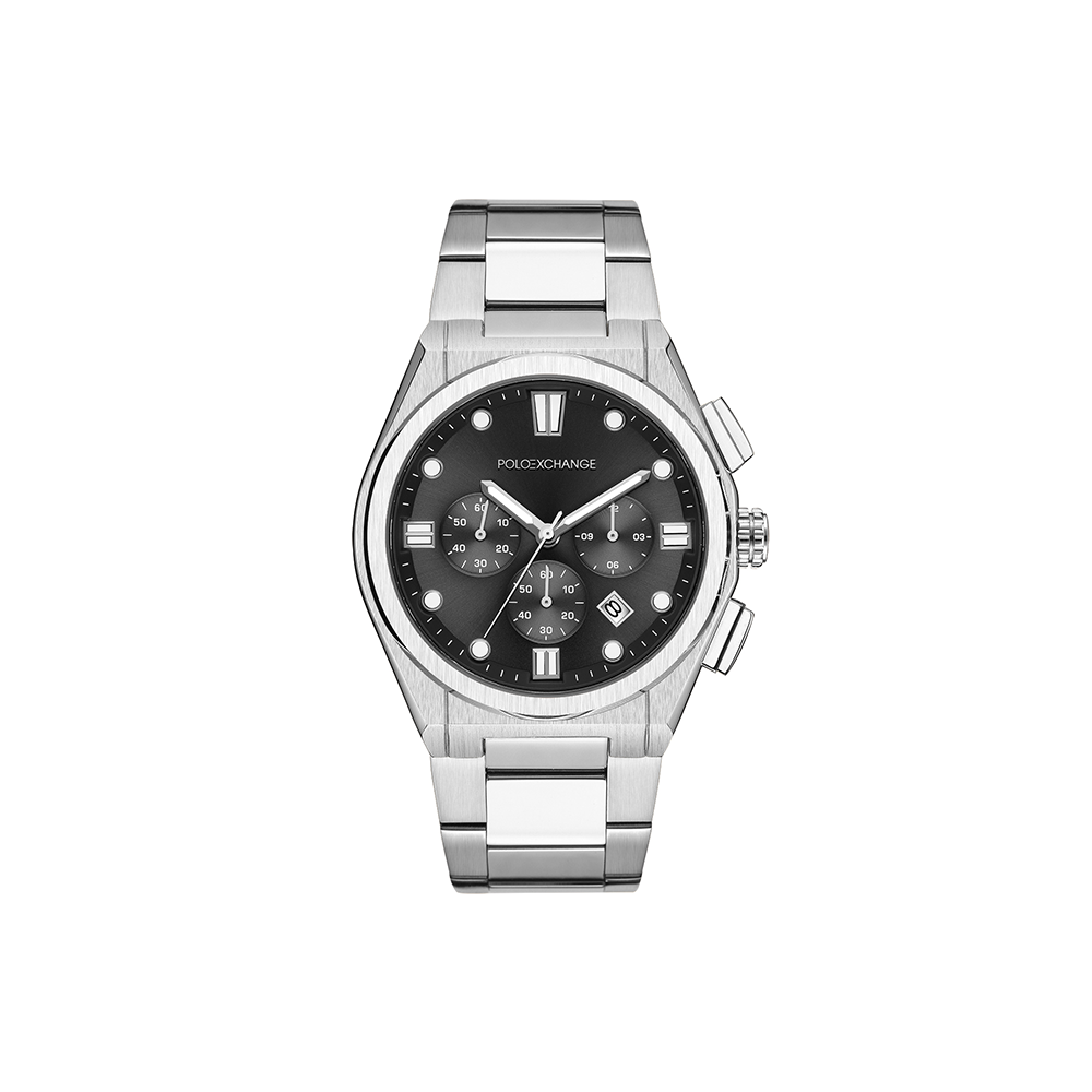 Polo Exchange Silver Watch For Him PXW450-04 - Medaid