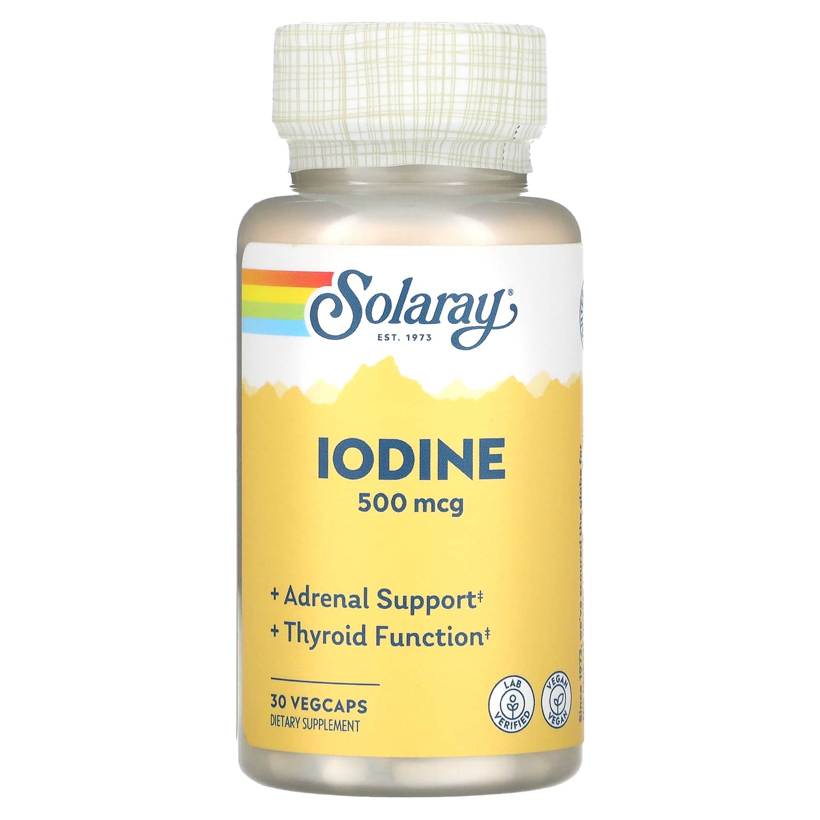 Solaray, Iodine, 500 mcg, 30 VegCaps - Medaid