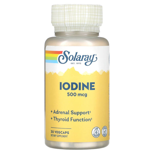 Solaray, Iodine, 500 mcg, 30 VegCaps - Medaid